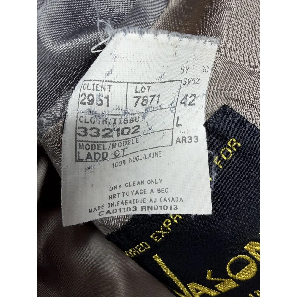 Jack Victor Exclusive Collection Blazer Mens 42L Gray Plaid Wool Canada